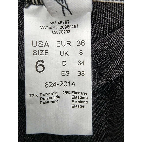 NWT Profile By Gottex Black Ruffled V-Neck One Piece Swim Suit Size 6 - Picture 12 of 12